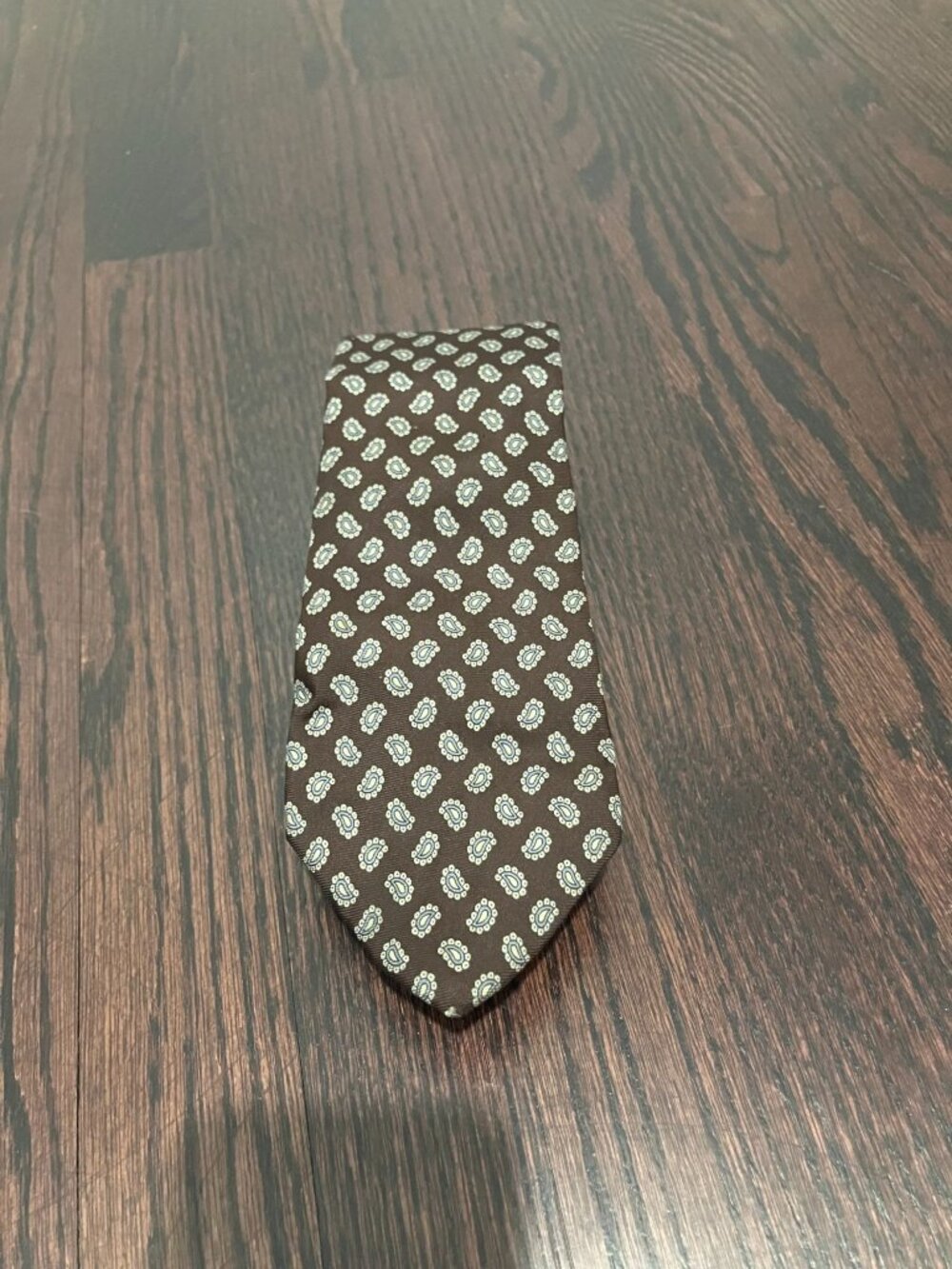 VTG Readgate Men's Paisley Necktie, Brown/Navy, One Size